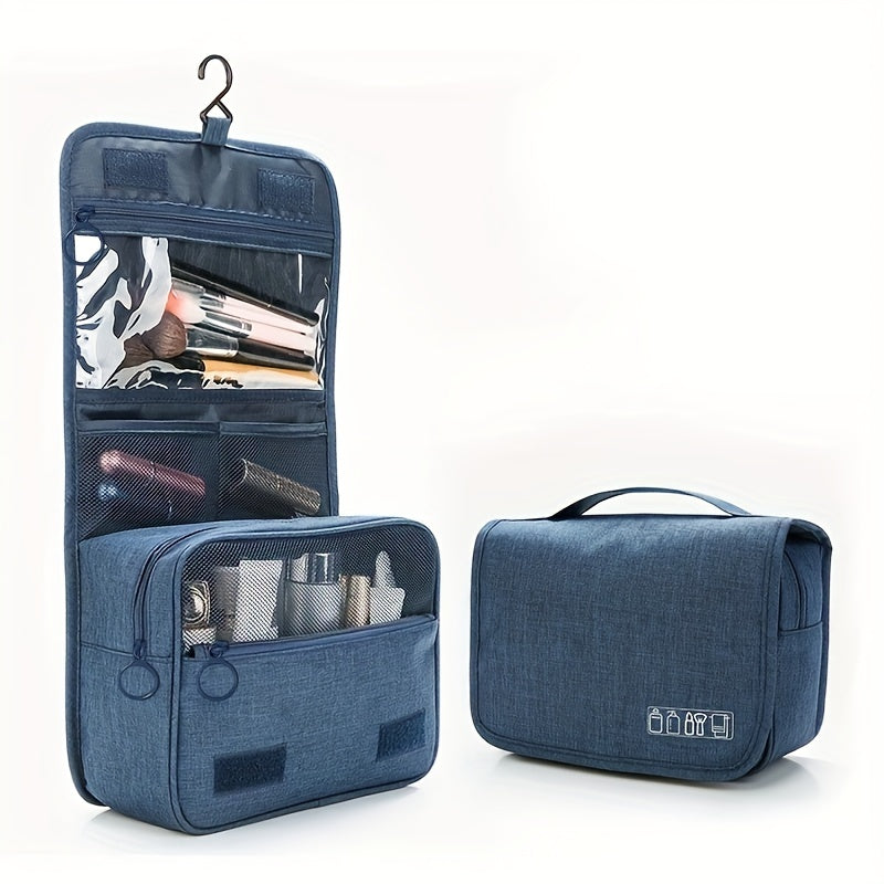 Large Capacity Travel & Business Makeup Organizer Bag - Durable Polyester, Wet & Dry Separation Design, Multiple Compartments for Cosmetics, Toiletries, And Accessories, Ideal for And Women, Travel Organizer|Sleek Organizer|D