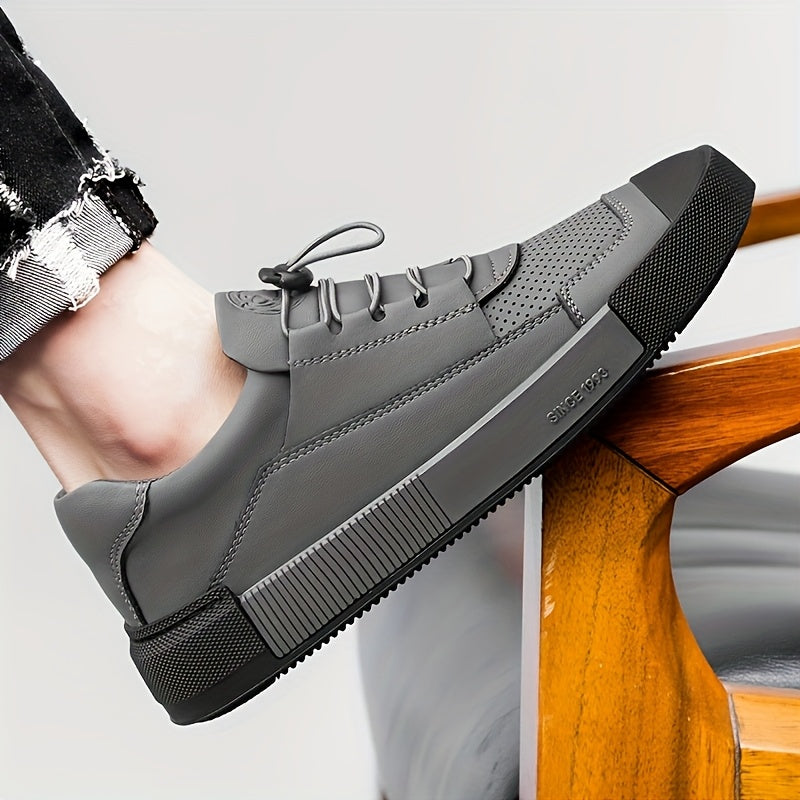 CLOHOO Brand Men'S Shoes with Rubber Soles, Stylish Sports Casual Shoes, Street-Style Skate Shoes, Popular New Breathable Soft-Soled Comfortable Men'S Shoes, Youth British Style Men'S Footwear.