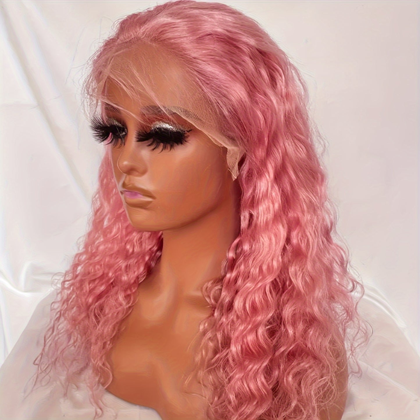 Synthetic 13*4 Lace Front Wigs Synthetic Long Wavy Hair Lace Front Wigs For Women Pastel Lace Front Wigs Deep Wave Curly Lace Wig For Women
