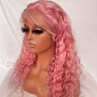 Synthetic 13*4 Lace Front Wigs Synthetic Long Wavy Hair Lace Front Wigs For Women Pastel Lace Front Wigs Deep Wave Curly Lace Wig For Women
