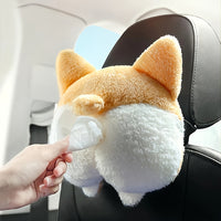 [One Cute Corgi Tissue Box] Cute Corgi Car Tissue Box: Add Some Fun To Your Ride!