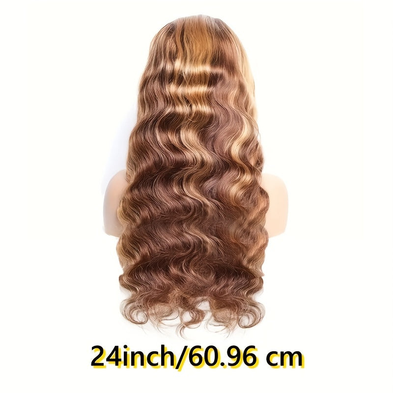 250% Density Ultra-Lush Honey Blonde Body Wave Wig - 13x6x1 T-Part Remy Human Hair with Pre-Plucked Natural Hairline & Baby Hair