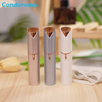 Conduroma Women's At- Painless Hair Removal Device - Portable Facial & Body Epilator with - Lithium, -C, Shaver & Epilator for Sensitive Beige, Compact & Hygienic Design
