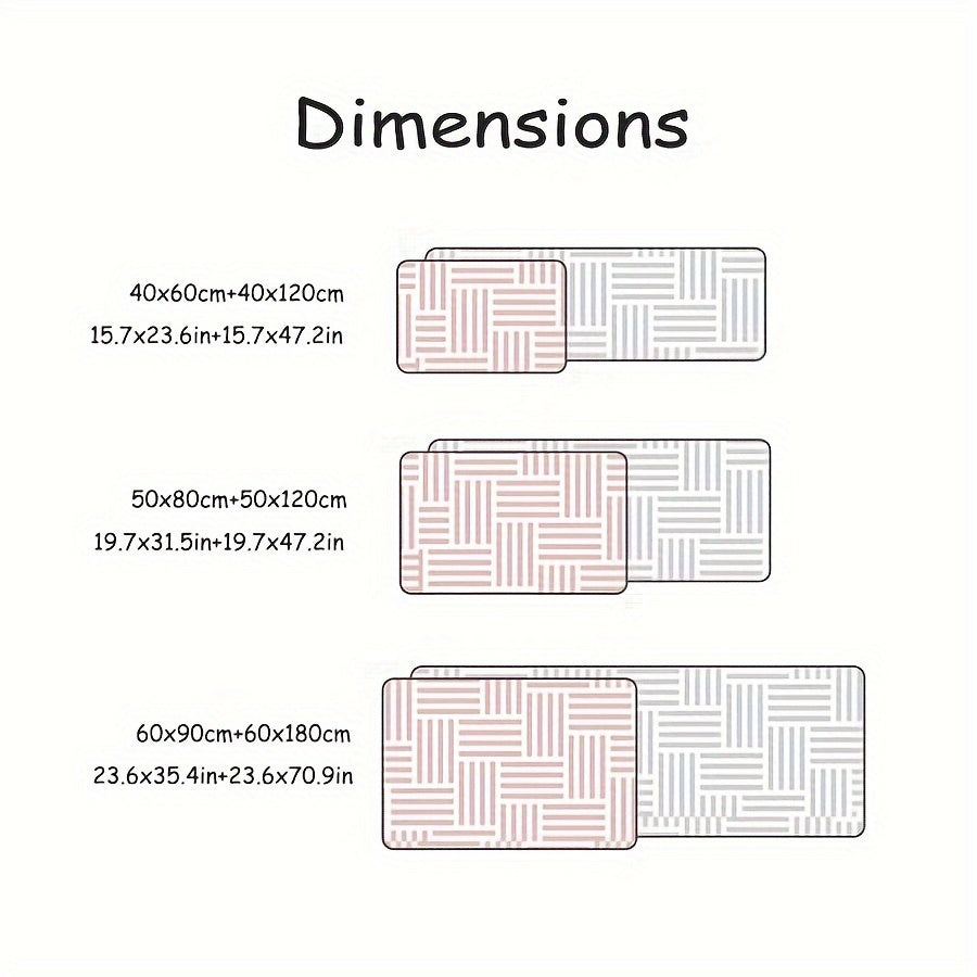 2pcs Halloween Kitchen Mats - Witch & Gothic Design, Anti-Slip, Machine Washable Polyester Rugs for Home Decor and Party