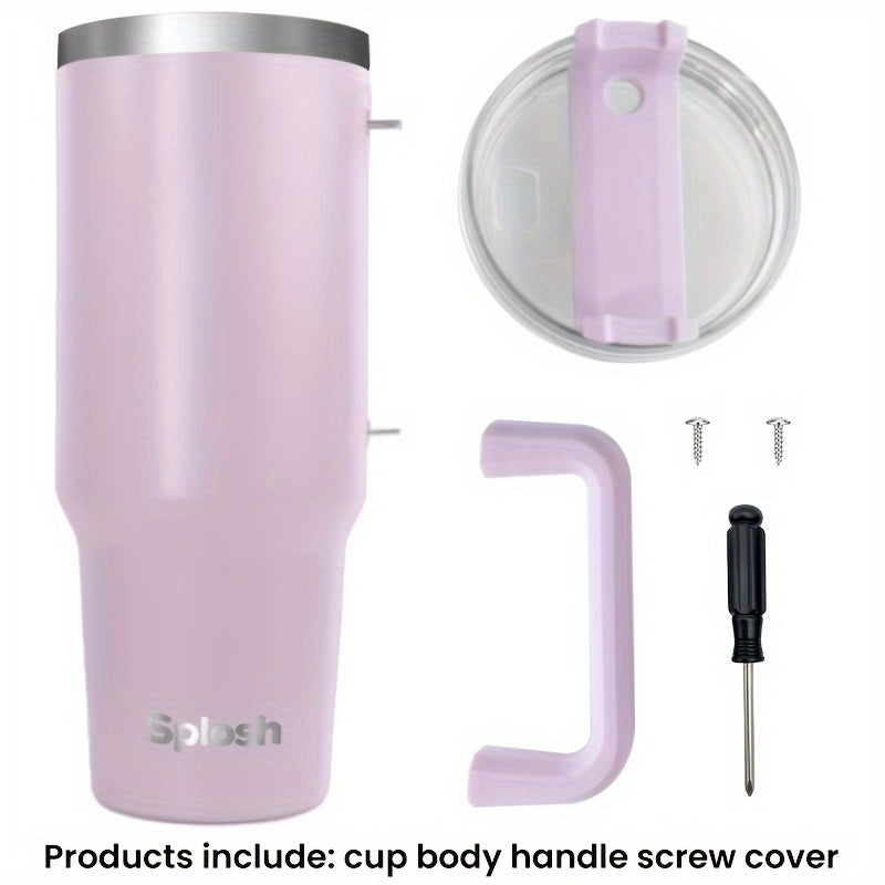 40 Oz. Insulating Glass With Handle And Straw Cover, Vacuum Reusable Stainless Steel Water Bottle, Double-layer Vacuum Insulation, Beverage Insulation And Long-lasting Cold Preservation. Coffee Cups, Christmas Cups, Local War