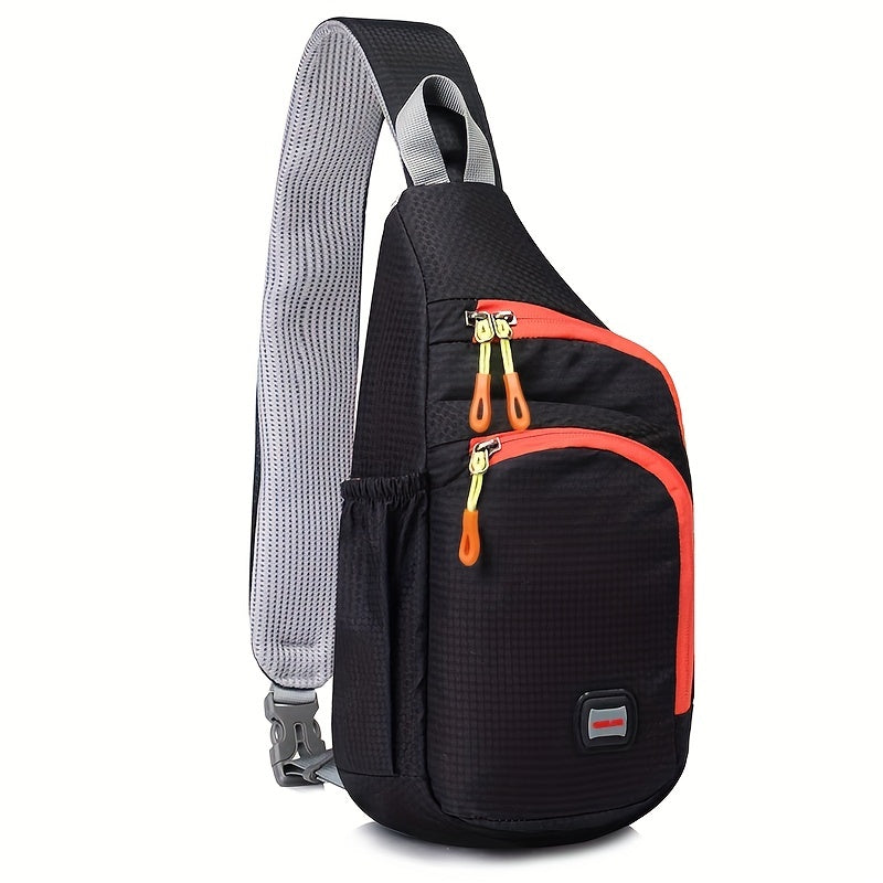 Rugged Waterproof Nylon Waist Pack - Stylish Sling Bag with Secure Zipper Compartment & Handy Side Pocket for Outdoor Adventures
