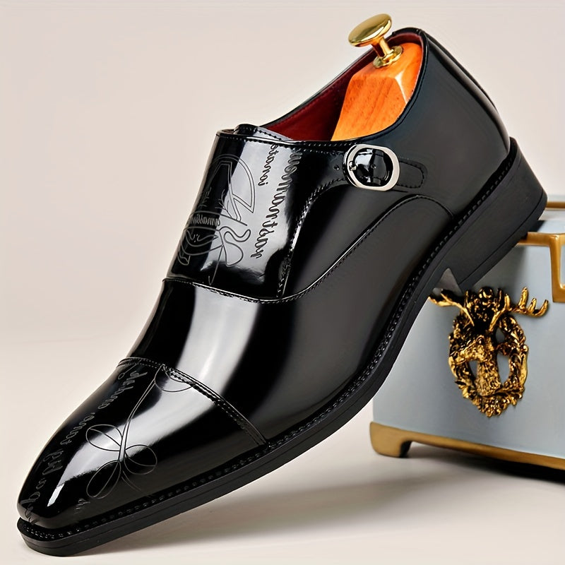 Fashionable Large Size Men'S Casual Shoes with Buckle Design, Beautiful And Elegant, Unique Pattern, Can Be Worn in All Seasons