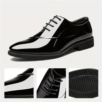 Men's Dress Shoes Classic Modern Formal Business Oxford Comfortable Tuxedo Casual Lace Up Derbys Shoes for Men Father's Day Gift