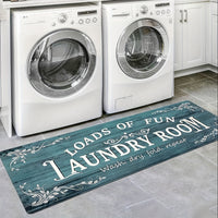 1pc Non Slip Laundry Room High Quality Runner Rug, Decor Non-Skid Comfort Standing Mat Machine Washable Text Design Laundry Mat, Floor Mats & Matting for Kitchen, Porch, Bathroom, Hotel, Commercial Laundry Rooms, And Home
