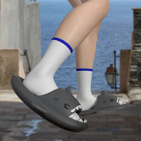 Comfy Shark Cartoon Slides - Unisex Slippers with Soft Wear-Resistant Soles for Casual Summer Outdoor Beach Wear - Breathable, Lightweight, and Easy to Clean
