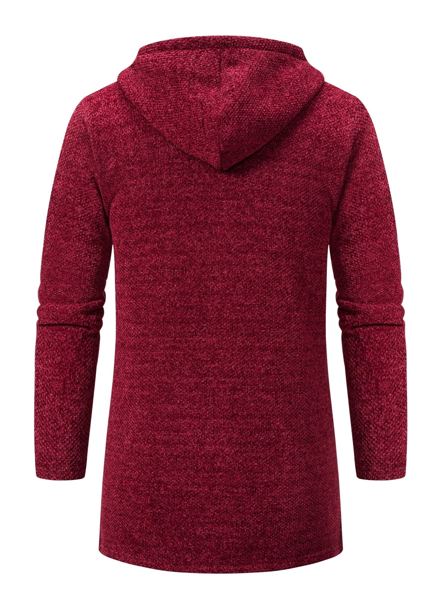 Men's Autumn And Winter Plush Thick Warm Mid Length Hooded Cardigan Best Sellers