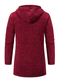 Men's Autumn And Winter Plush Thick Warm Mid Length Hooded Cardigan Best Sellers
