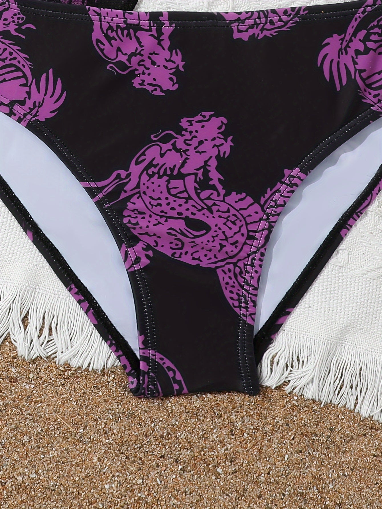 Trendy & Elegant Girls 3pcs Bikini Swimwear Set Comfy Bathing Suit Summer Clothes Beach