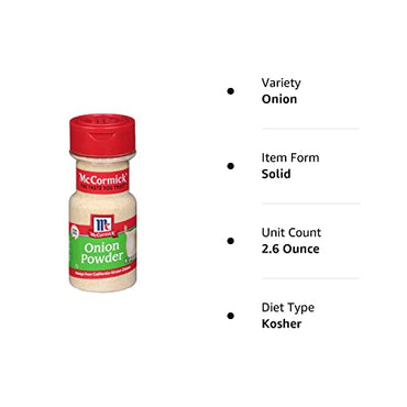 McCormick Onion Powder, 2.62 Oz