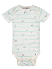 Gerber Baby 8-Pack Short Sleeve Onesies Bodysuits, Elephants, 6-9 Months