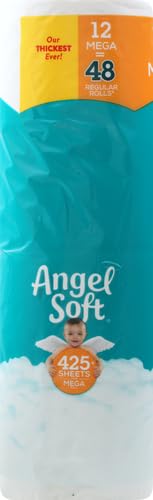 Angel Soft, Toilet Paper, 12 Mega Rolls, 12 Rolls