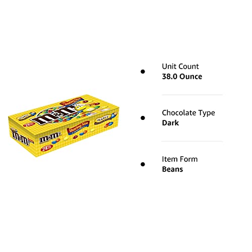 M&M'S Peanut Chocolate Candy Sharing Size Pouch 3.27 Ounce (Pack of 24)