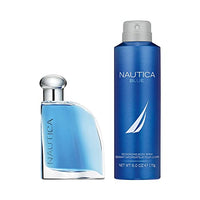 Nautica Blue 2 piece Gift Set for Men - 1.6 oz Eau De Toilette Spray + 6.0 oz Deodorizing Body Spray