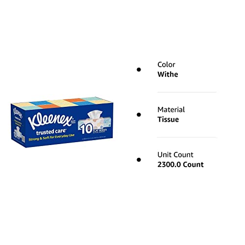 Kleenex 2-Ply White Facial Tissue,230 Count (Pack of 10)