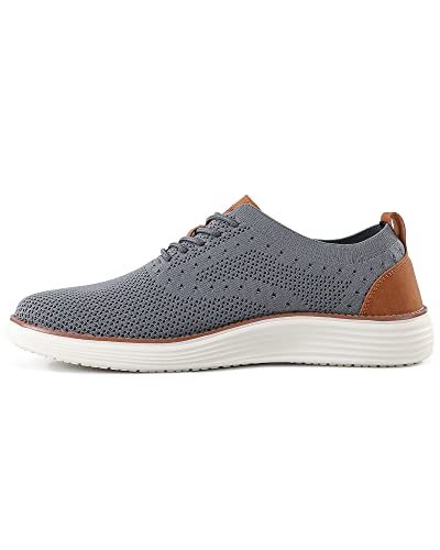 VILOCY Men's Dress Sneakers Oxfords Casual Business Shoes Lace Up Lightweight Walking Knit Mesh Fashion Sneakers Grey,EU43 VILOCY Men's Dress Sneakers Oxfords Casual Business Shoes Lace Up Lightweight Walking Knit Mesh Fashion Sneakers Grey,EU43