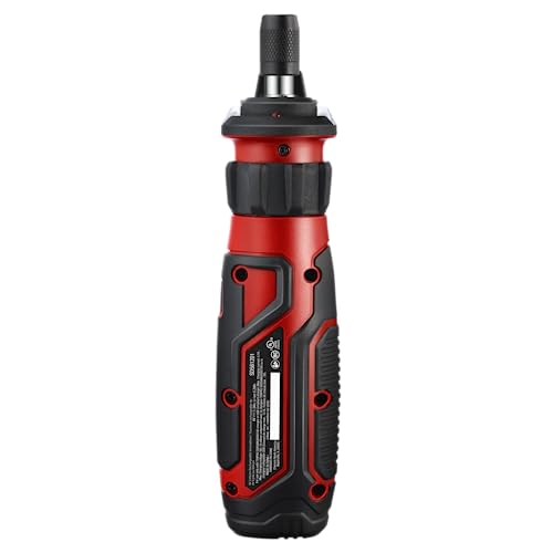 SKIL Rechargeable 4V Cordless Screwdriver with Circuit Sensor Technology, Includes 9pcs Bit, 1pc Bit Holder, USB Charging Cable - SD561201, Red