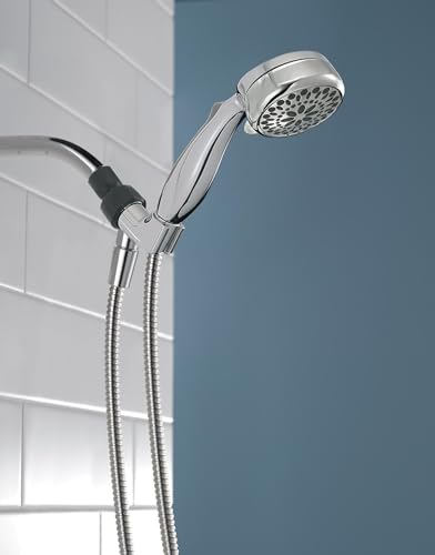 Delta Faucet 7-Spray Touch-Clean Hand Held Shower Head with Hose, Chrome, 75700