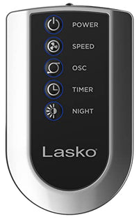 Lasko Oscillating Tower Fan, Quiet Fans with Remote, for Bedroom, Living Room, Office, Tower Fan with Remote, 3-Speed Timer, 42”, Silver T42951