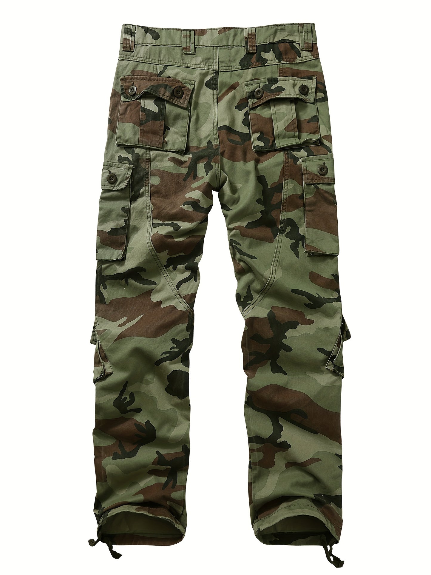 Mens Trendy Camouflage Cargo Pants - Durable & Comfortable with Spacious Flap Pockets - Perfect for Outdoor, Work & Streetwear - Hiphop Inspired Loose Fit Style