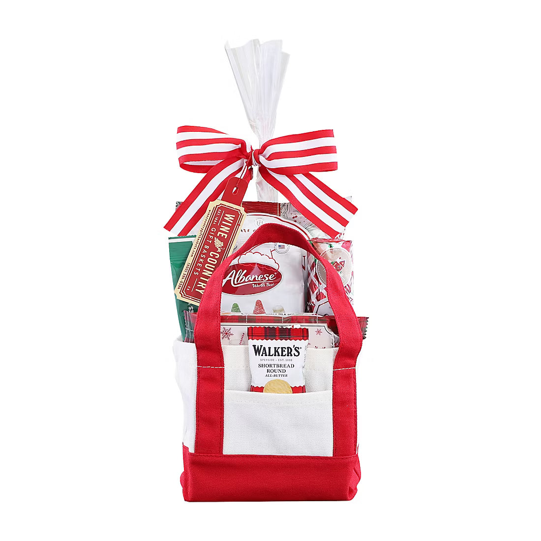 Stylish Mini Canvas Tote Bags Holiday Gift Basket RED