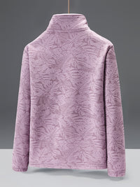 Ultra-Durable Windproof Plant Print Fleece Jacket - Perfect for Adventure Seekers with Stylish Nature-Inspired Design