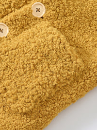 JOMAKE Girls' Winter Coat - Pastel Pink & Ombre Jacket with Button Front Closure, Soft Fleece-Lined Lapel Collar, Non-Stretchy Fabric for Everyday & Formal Events, Long Sleeve Casual Outerwear for School, Travel - Cute Korean