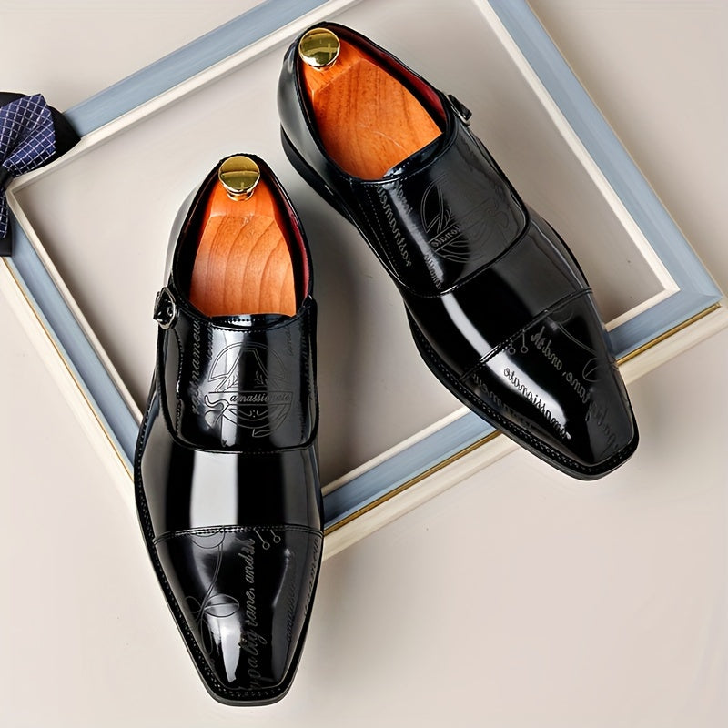 Fashionable Large Size Men'S Casual Shoes with Buckle Design, Beautiful And Elegant, Unique Pattern, Can Be Worn in All Seasons