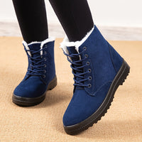 [Winter Snow Boots] Slip-Resistant & Plush Lined Women's Winter Snow Boots | PU Sole, Lace-Up Closure, Cushioned Insole - Cold Weather Boots for Everyday & Formal Outfits - Extended Sizes up to US Women's 44 (EU 43) - Black B