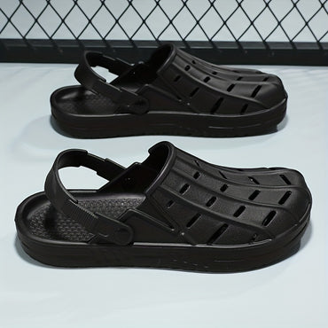 Men's Fashionable Breathable Oversized Clogs - Casual Slip-On Beach & Garden Sandals, EVA Material