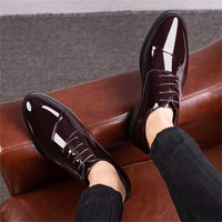 Men's Dress Shoes Classic Modern Formal Business Oxford Comfortable Tuxedo Casual Lace Up Derbys Shoes for Men Father's Day Gift