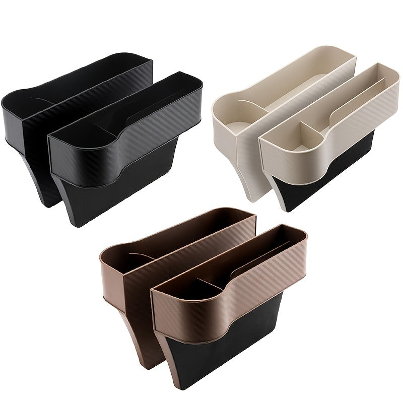 [Car Seat Organizer] Lightweight ABS Car Seat Gap Organizer with Cup Holder | Console Side Pockets Storage Box for Enhanced Organization, Car Storage