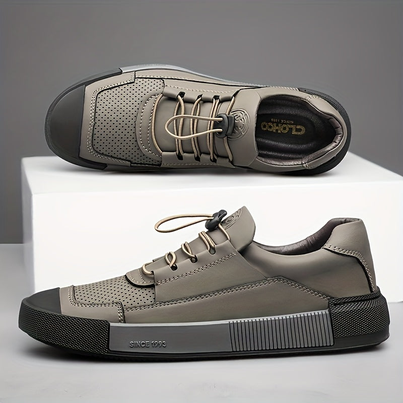 CLOHOO Brand Men'S Shoes with Rubber Soles, Stylish Sports Casual Shoes, Street-Style Skate Shoes, Popular New Breathable Soft-Soled Comfortable Men'S Shoes, Youth British Style Men'S Footwear.
