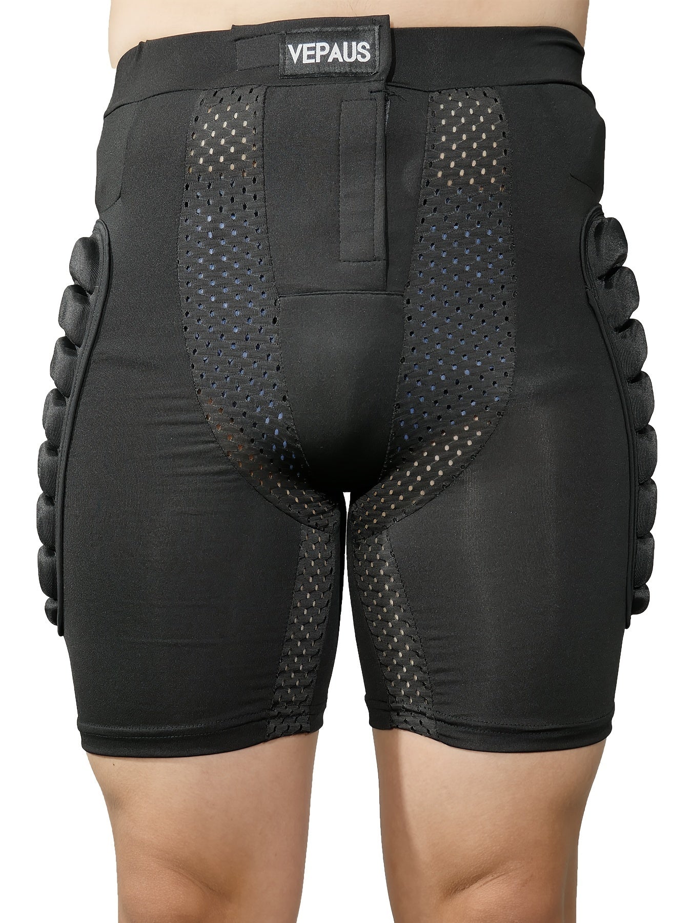 Four Seasons High Stretch Polyester Knit Fabric 3D Padded Shorts for Ice Hockey, Snowboarding, Gymnastics, Roller Skating - Moisture Wicking, Flexible, Regular Fit
