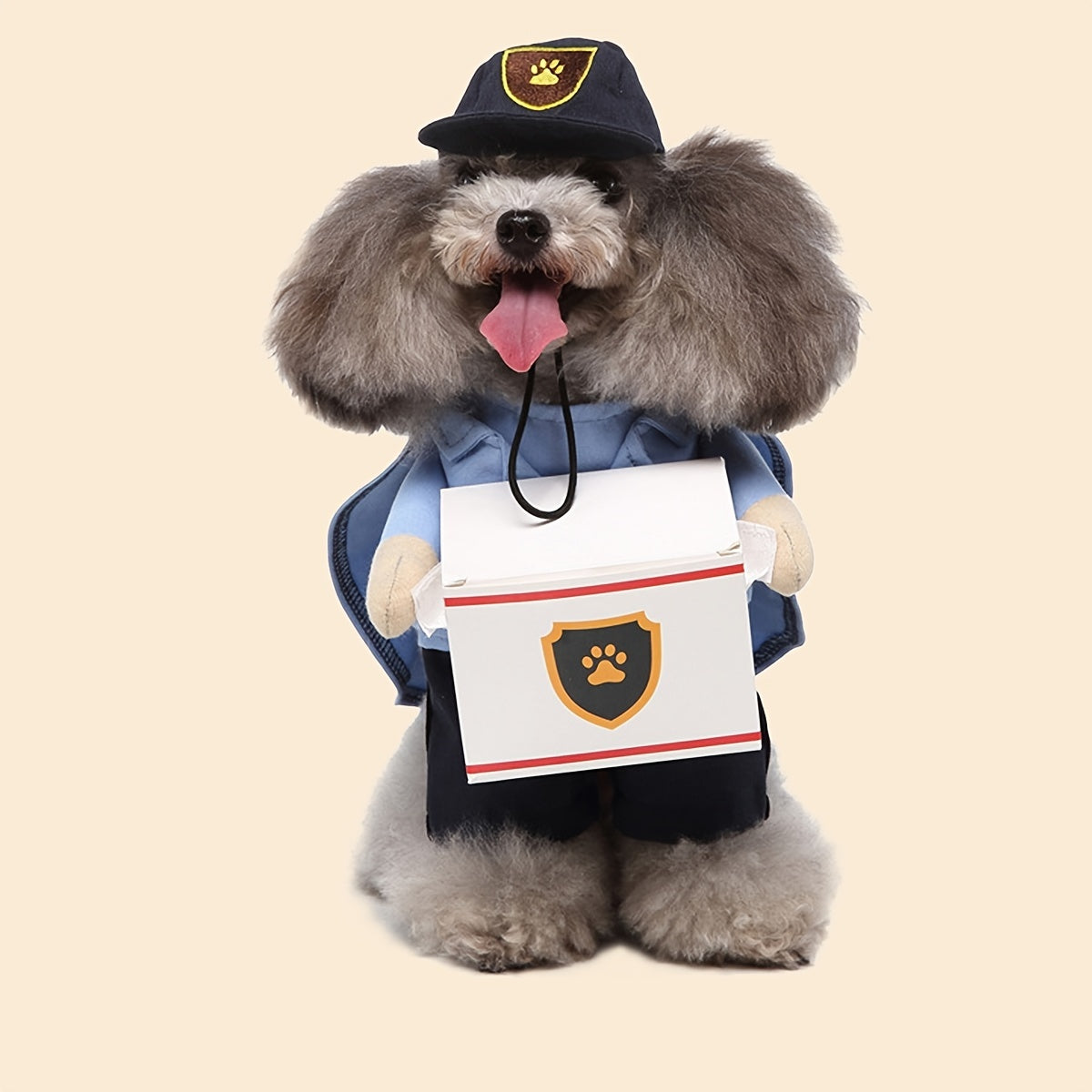 Halloween Pet Costume - Courier Cosplay Apparel With Hat For Small And Medium Dogs And Cats -  For Festivals And Parties - Perfect Gift for Pet Owners