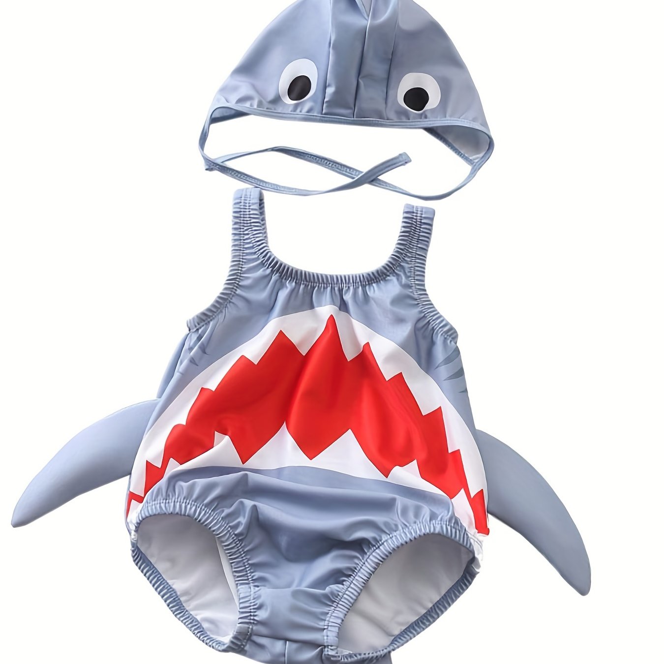 Toddler Boys Shark Swimsuit With Sponges Baby Bathing Suit With Sun Hat Baby Boy And Girl Swimsuit Kids Clothes Beach Vacation