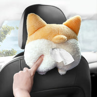[One Cute Corgi Tissue Box] Cute Corgi Car Tissue Box: Add Some Fun To Your Ride!