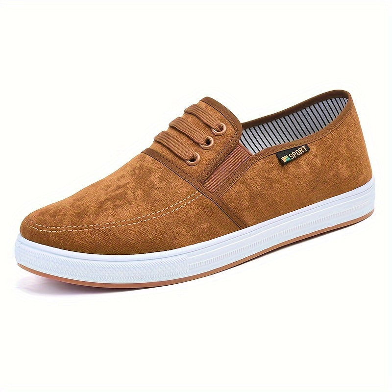 Comfy Tai Chi Kung Fu Slip-On Shoes - Men's Canvas Shoes with Non-Slip Durable Rubber Sole, Breathable Canvas Upper, and Soft Insoles for Comfortable Walking and Martial Arts Training - Ideal for Men's Footwear and Fitness En