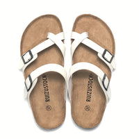 Men's Vintage Open Toe Breathable Slippers, Comfy Non Slip Casual Durable Rubber Sole Walking Shoes, Men's Footwear