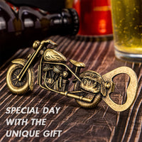 1pc Golden Motorcycle Bottle Opener - Perfect Gift for Beer Lovers and Men -  5 Inches/2 Inches/0.3 Inches - 3 Ounces -  Unique Design -  Durable Metal Construction -  Ideal for Parties & Home Bars