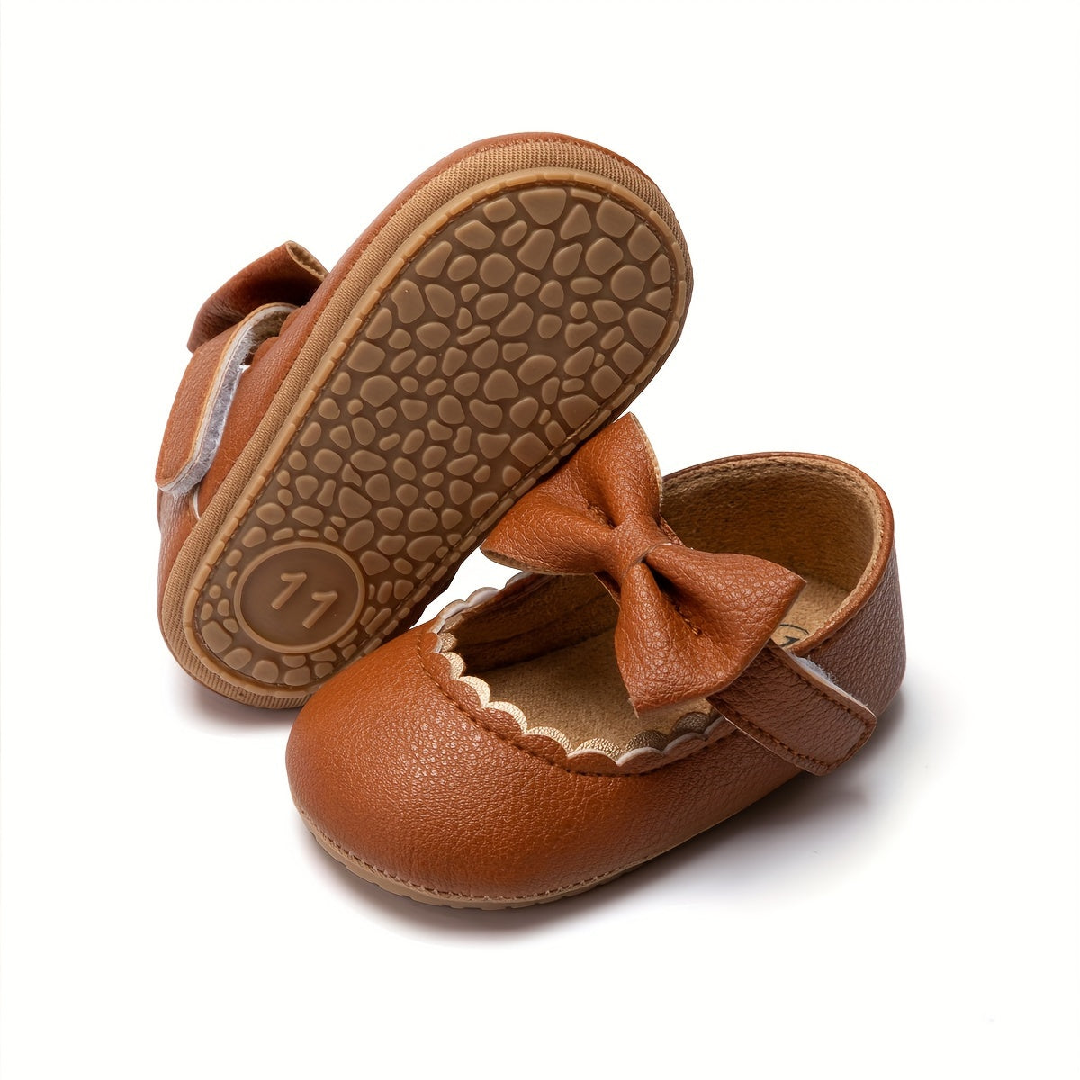 Infant Baby Girls Mary Jane Flats, Soft Sole Princess Dress Shoes Crib Shoes First Walker Shoes
