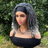 Flattering Short Box Braided Headband Wig - Virtually Heatproof, Effortless Crochet Style - Superb Synthetic Hair for Black Women - Fashionable Bob, Secure Machine Made Wig