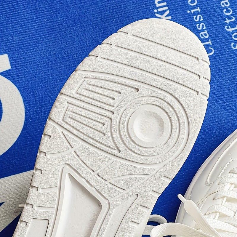 Men's Skate Shoes With Good Grip, Breathable Lace-up Sneakers, Men's Footwear