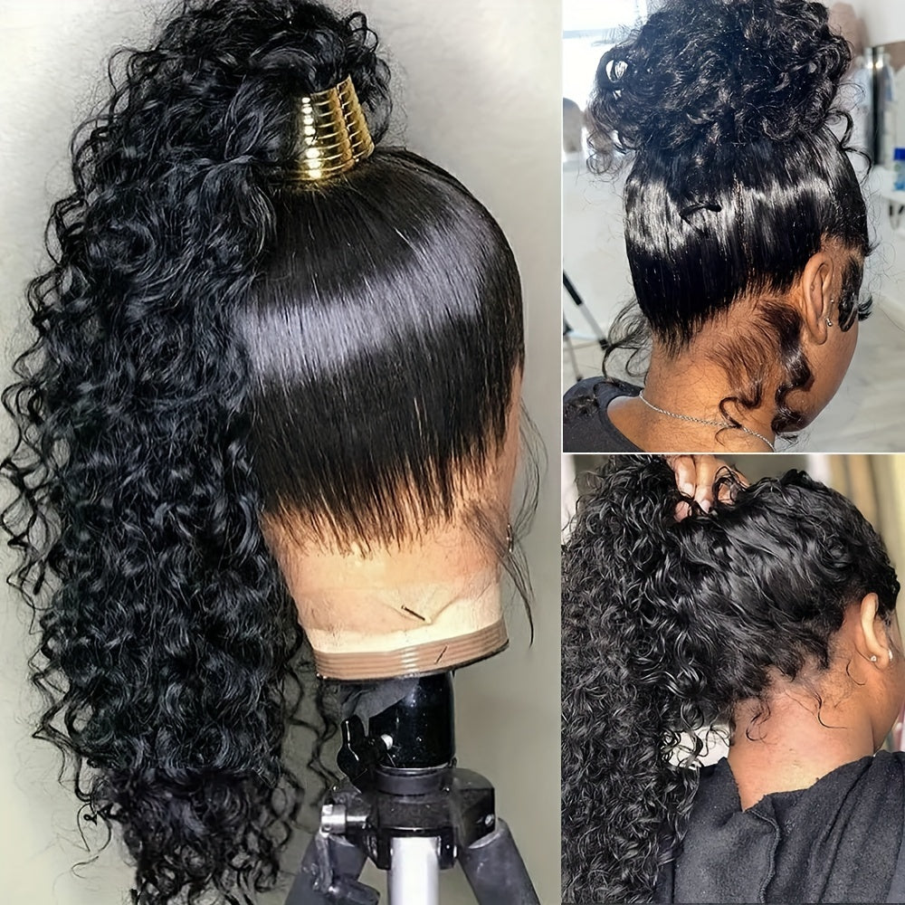 Doheroine Deep Wave 360 HD Lace Wig - 180% Density with Pre-Plucked Baby Hair for a Natural, Voluminous Look