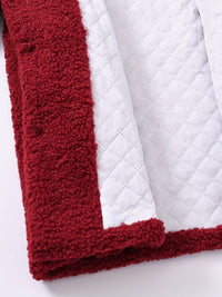 JOMAKE Girls' Winter Coat - Pastel Pink & Ombre Jacket with Button Front Closure, Soft Fleece-Lined Lapel Collar, Non-Stretchy Fabric for Everyday & Formal Events, Long Sleeve Casual Outerwear for School, Travel - Cute Korean