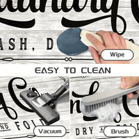 1pc Non Slip Laundry Room High Quality Runner Rug, Decor Non-Skid Comfort Standing Mat Machine Washable Text Design Laundry Mat, Floor Mats & Matting for Kitchen, Porch, Bathroom, Hotel, Commercial Laundry Rooms, And Home